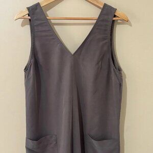 Topshop  Viral Taupe Jumpsuit Pants Pockets Size 8